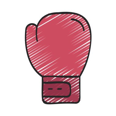 Boks eldiveni simge vektör çizim 