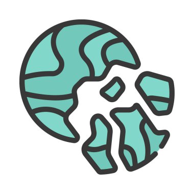 Gezegen web simgesi vektör illüstrasyonu