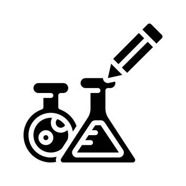 Kimyasal Tasarım simgesi, vektör illüstrasyonu basit tasarım