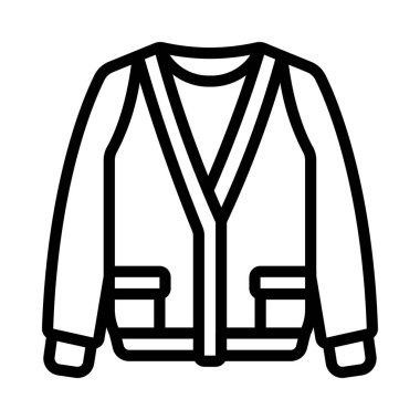 Cardigan ağ simgesi vektör çizimi