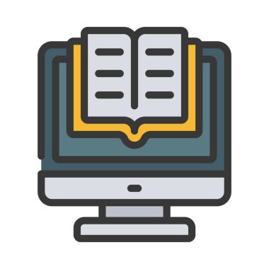 Kitap uygulaması simgesi, vektör illüstrasyonu basit tasarım