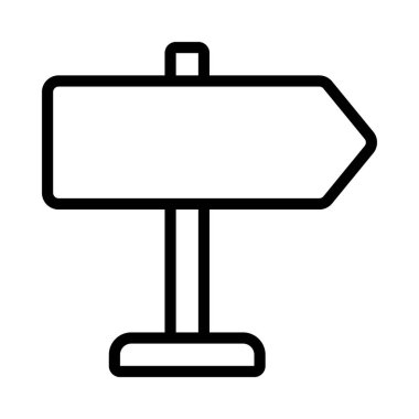 Yön İşareti simgesi. izole vektör illüstrasyonu