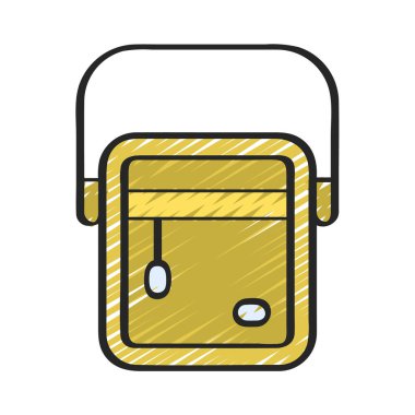 Crossbody Bag simgesi, vektör illüstrasyonu basit tasarım