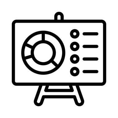 Beyaztahta simge vektör illüstrasyonunun eğitimi 