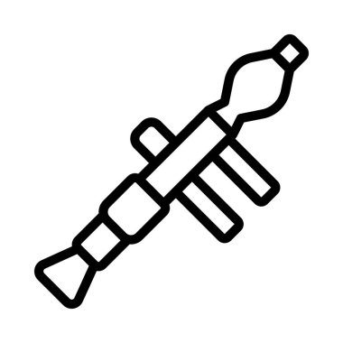 RPG Silah simgesi, vektör illüstrasyonu basit tasarım