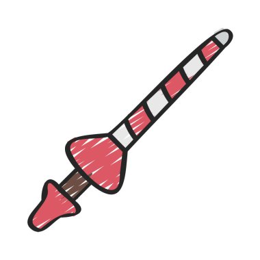 Mızrak dövüşü web simgesi vektör illüstrasyonu