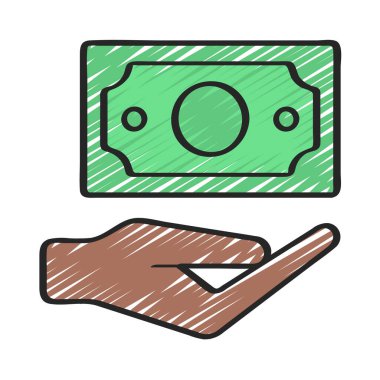 Para web sitesi vektör illüstrasyonunu ver