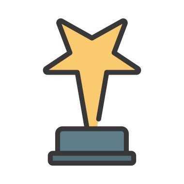 Yıldız Ödülü Web simgesi vektör illüstrasyonu
