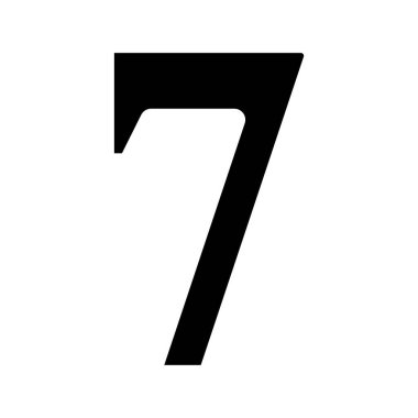 düz biçimli yedi numara simgesi