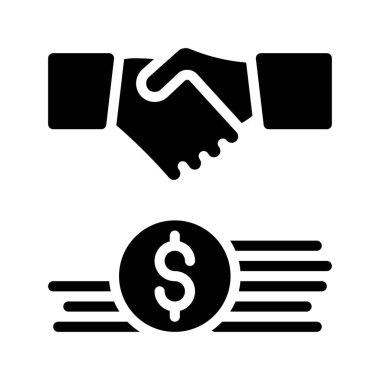 Mali Anlaşma web simgesi vektör illüstrasyonu