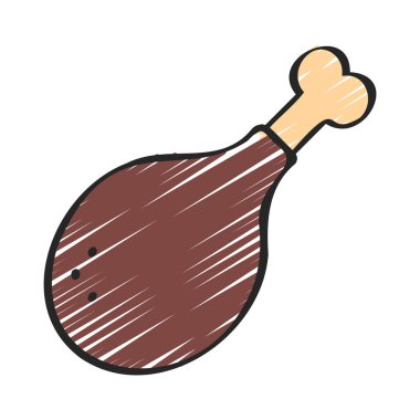 Türkiye Bacağı Web ikonu vektör illüstrasyonu