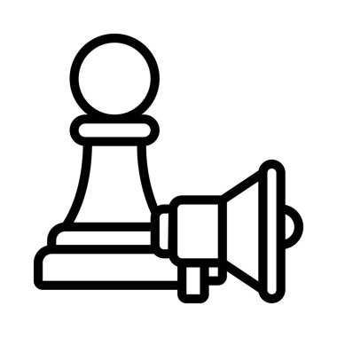 strateji web simgesi vektör illüstrasyonu