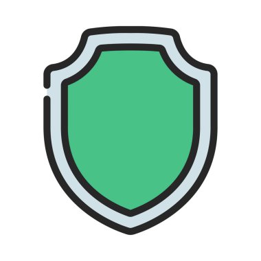 kalkan basit simgesi, vektör resimleme arkaplanı 