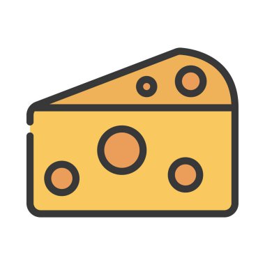 Peynir Wedge web simgesi vektör çizimi