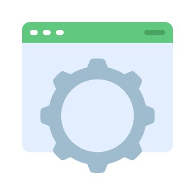 Web Sitesi Yönetim simgesi, vektör illüstrasyonu 