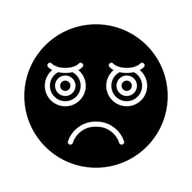 Üzgün Emoji Geribildirim simgesi tasarım vektörü çizimi 