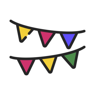 karnaval partisi simgesi, vektör illüstrasyonu     