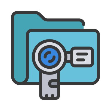 Kamera Dizini simgesi, vektör illüstrasyonu  