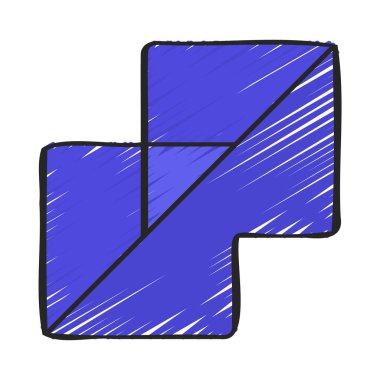 Düzleştirilmiş Şekil Aracı Web simgesi vektör çizimi