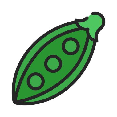 Bezelye Ağı ikon vektör illüstrasyonunun kabuğu