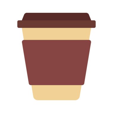 Kahve fincanı simgesi, vektör çizimi basit tasarım 