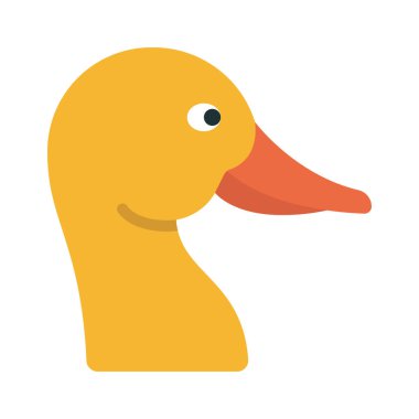 Ördek ince çizgi simgesi, vektör illüstrasyonu 