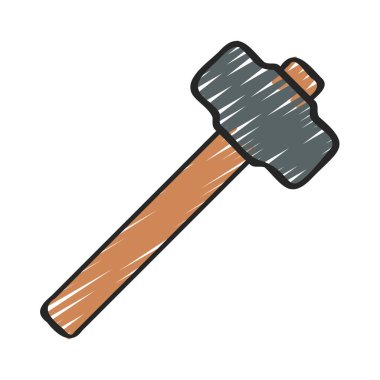Sledge Hammer web simgesi vektör çizimi