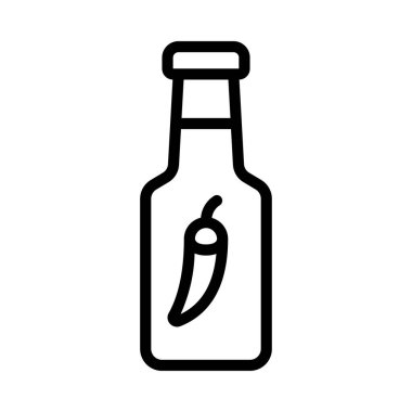 Sıcak Sos web simgesi vektör illüstrasyonu