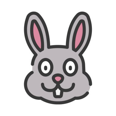 Rabbit web icon vector illustration