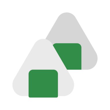 Onigiris web simgesi vektör illüstrasyonu