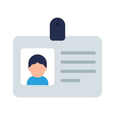 Kullanıcı Kimliği Web simgesi vektör illüstrasyonu 