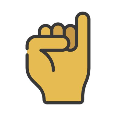 Pinkie Up web simgesi vektör çizimi