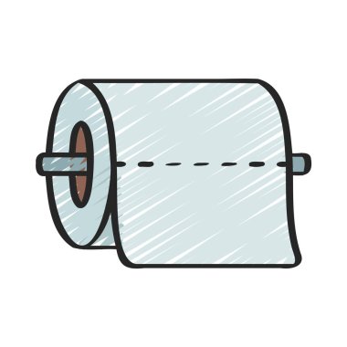 Tuvalet kağıdı ikonu vektör çizimi tasarımı