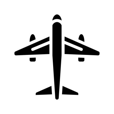 uçak simgesi, vektör illüstrasyonu 