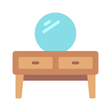 Vanity Desk web simgesi vektör çizimi