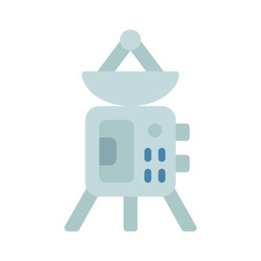 Uzay Sondası Web simgesi vektör çizimi