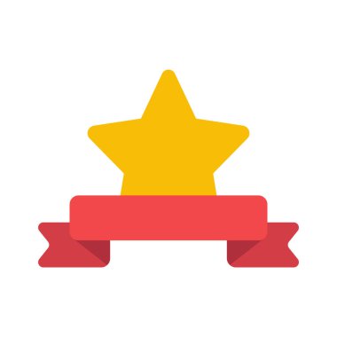 Yıldız Banner web simgesi vektör illüstrasyonu