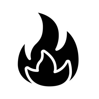 Alev web simgesi vektör illüstrasyonu