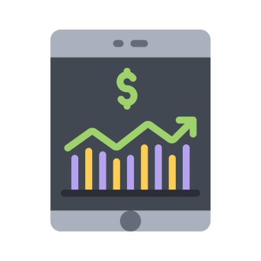 analitik web simgesi vektör illüstrasyonu