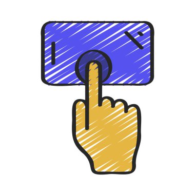 Telefon web sitesi ikon vektör illüstrasyonuna basın