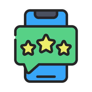 Mobil İnceleme Ağ ikonu vektör çizimi