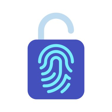 Parmak İzi Kilidi Web simgesi çizimi