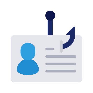 Kişisel Bilgi Kopyalama simgesi düz tasarım, vektör illüstrasyonu