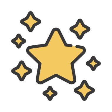 yıldızlar web simgesi vektör illüstrasyonu                                                  