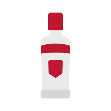 Votka Şişesi ikon vektör illüstrasyonu