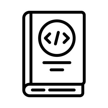 Robot Kod Defteri simgesi, vektör çizimi