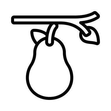 taze armut meyve izole simgesi