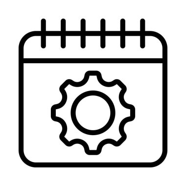 Zamanlama simgesi, vektör illüstrasyonu 