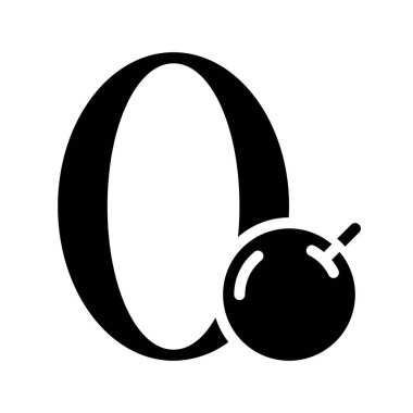 O web simgesi vektör illüstrasyonu