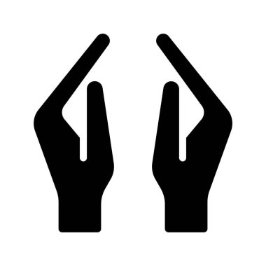 Koruma Eller web simgesi vektör illüstrasyonu